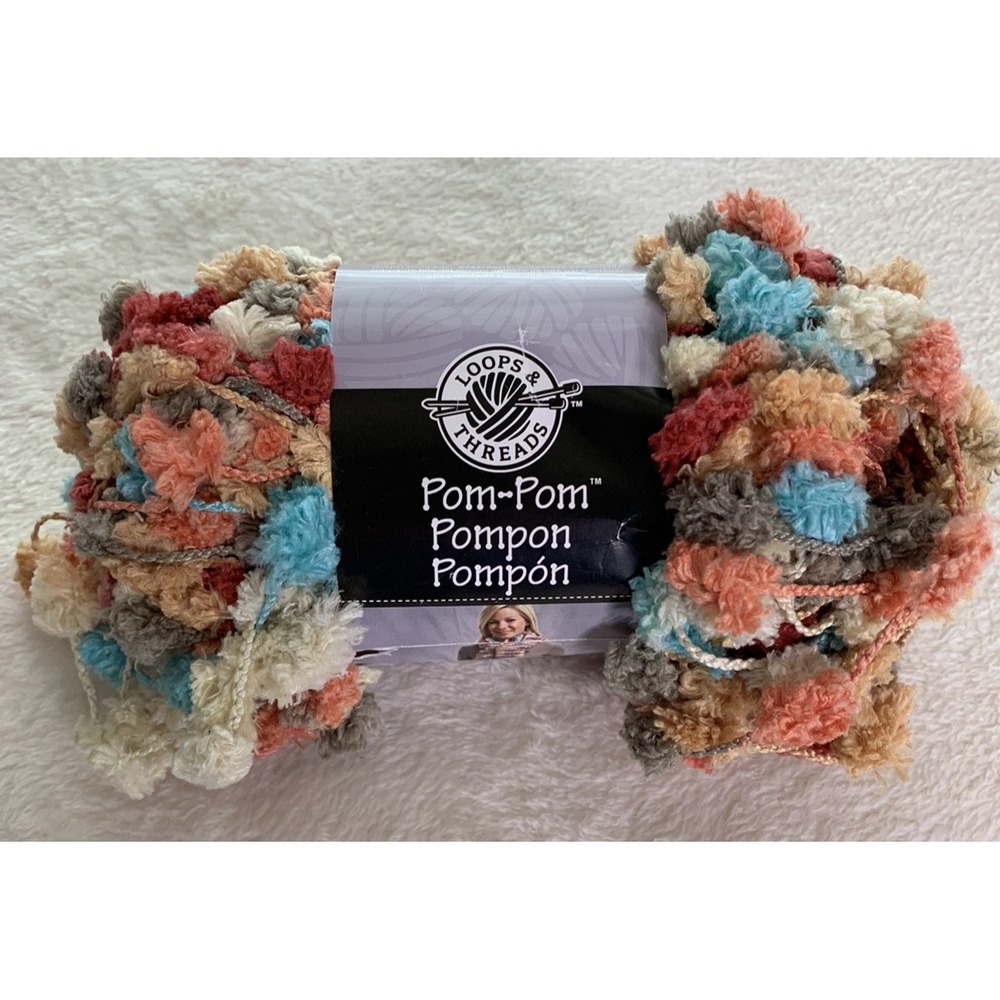 OUTDOORS Loops and Threads Pom Pom Knitting Yarn Princess #3 - 1 Skein